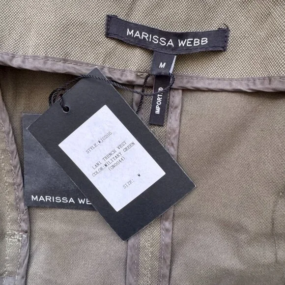 MARISSA WEBB Lani Trench Vest In Green NEW with Tags size Medium - Picture 16 of 16